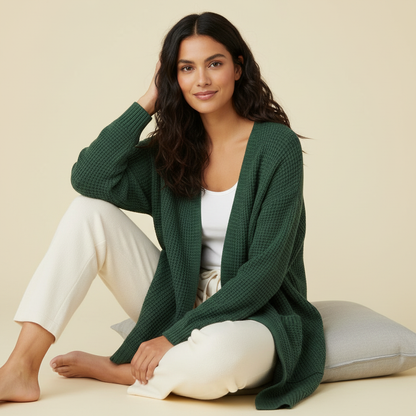 Cardigan Elegante Lungo Donna in Lana | Moda Femminile