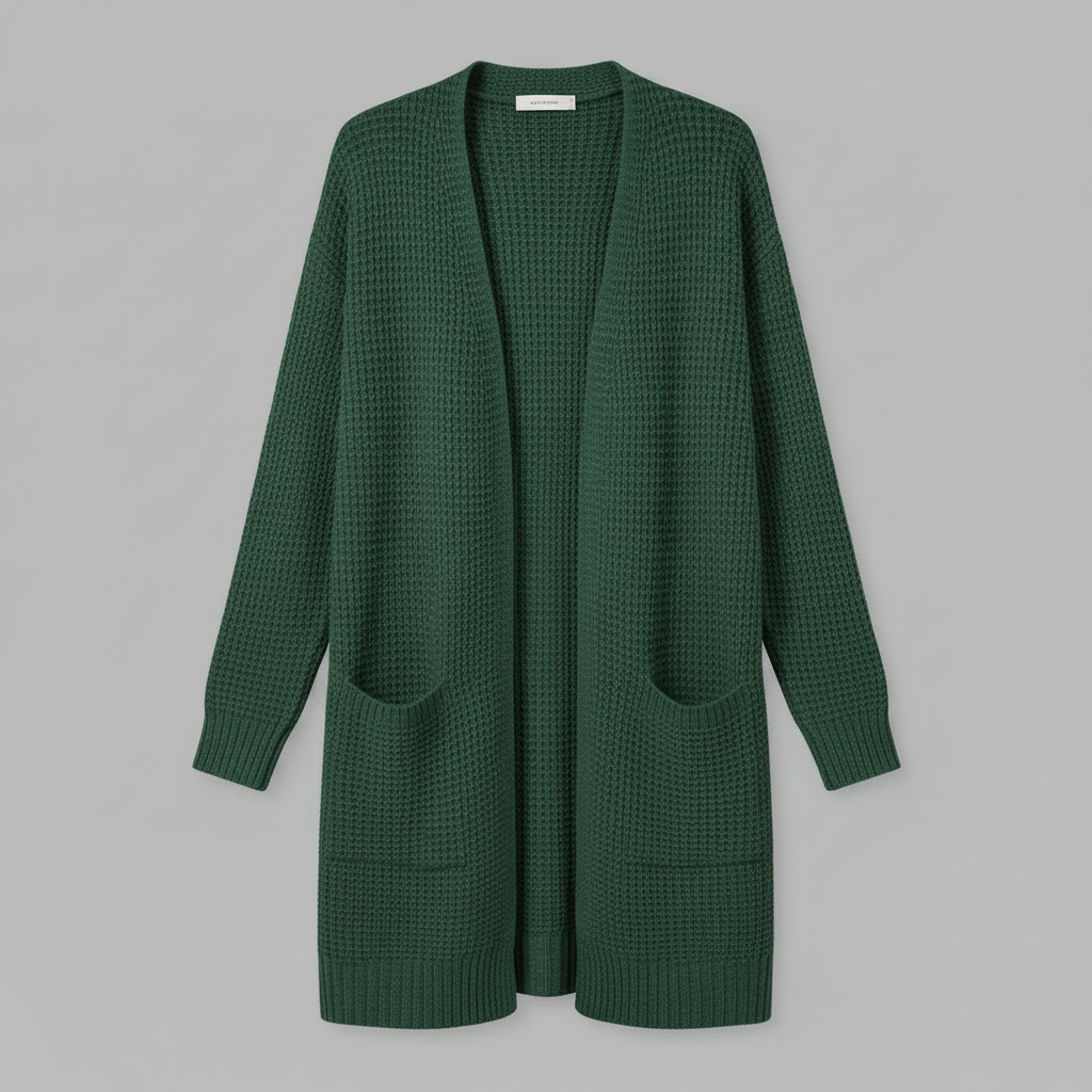 Cardigan Elegante Lungo Donna in Lana | Moda Femminile