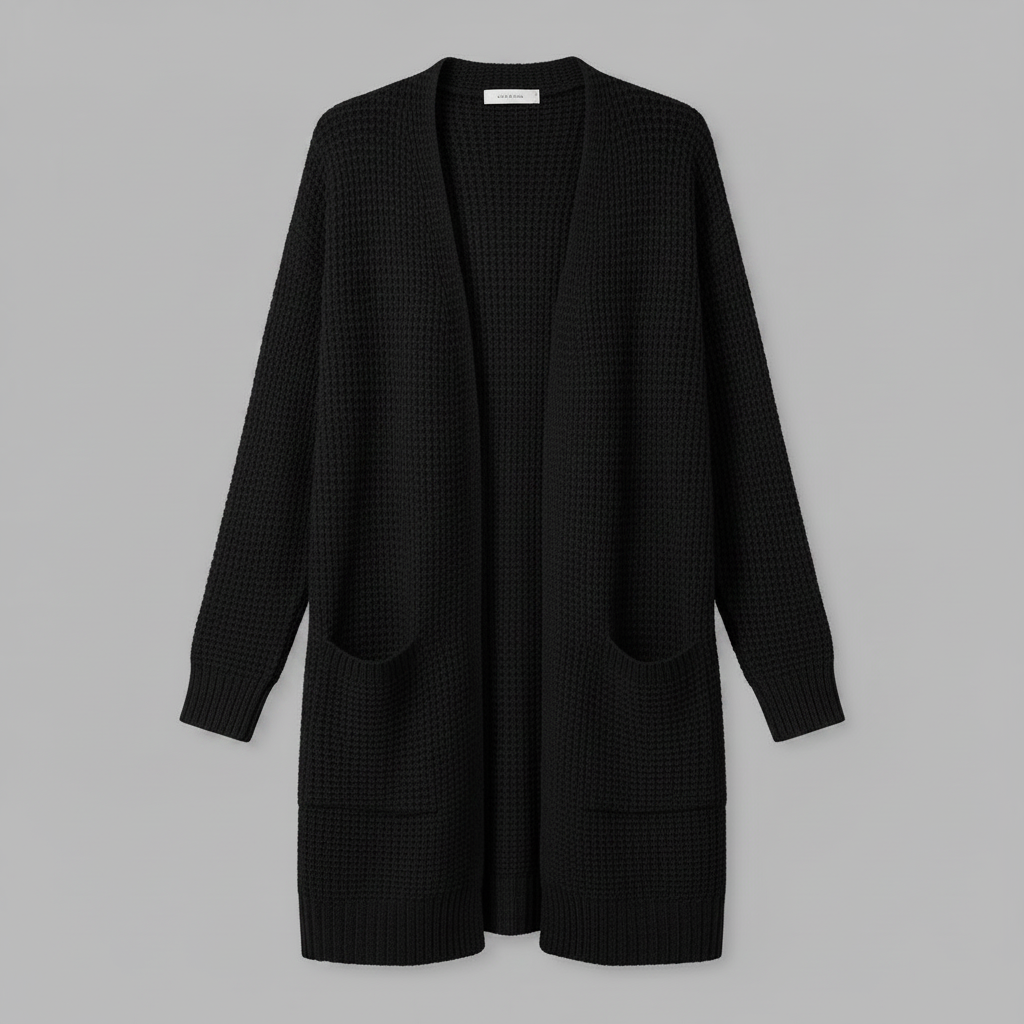Cardigan Elegante Lungo Donna in Lana | Moda Femminile