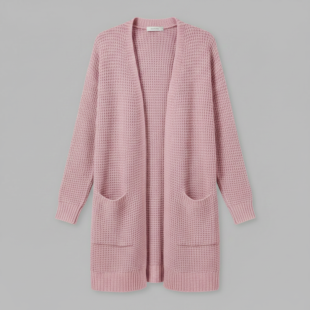 Cardigan Elegante Lungo Donna in Lana | Moda Femminile