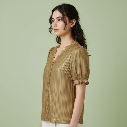 Camicetta Elegante Azzurra Donna | Camicetta Estiva Elegante