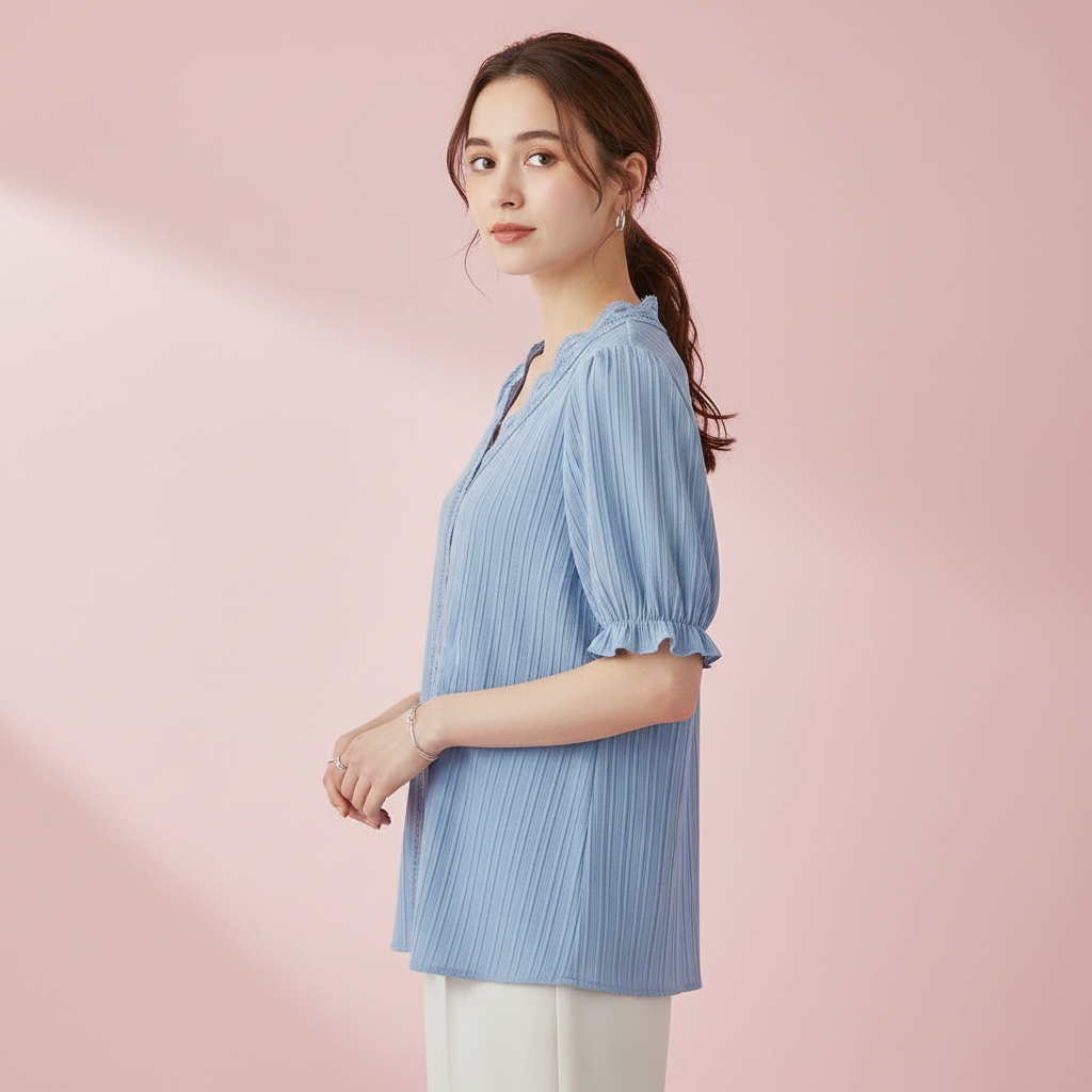 Camicetta Elegante Azzurra Donna | Camicetta Estiva Elegante
