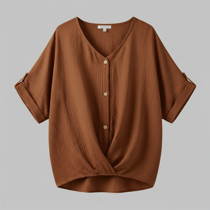 Camicetta Elegante Donna | Top Scollo a V Maniche Lunghe
