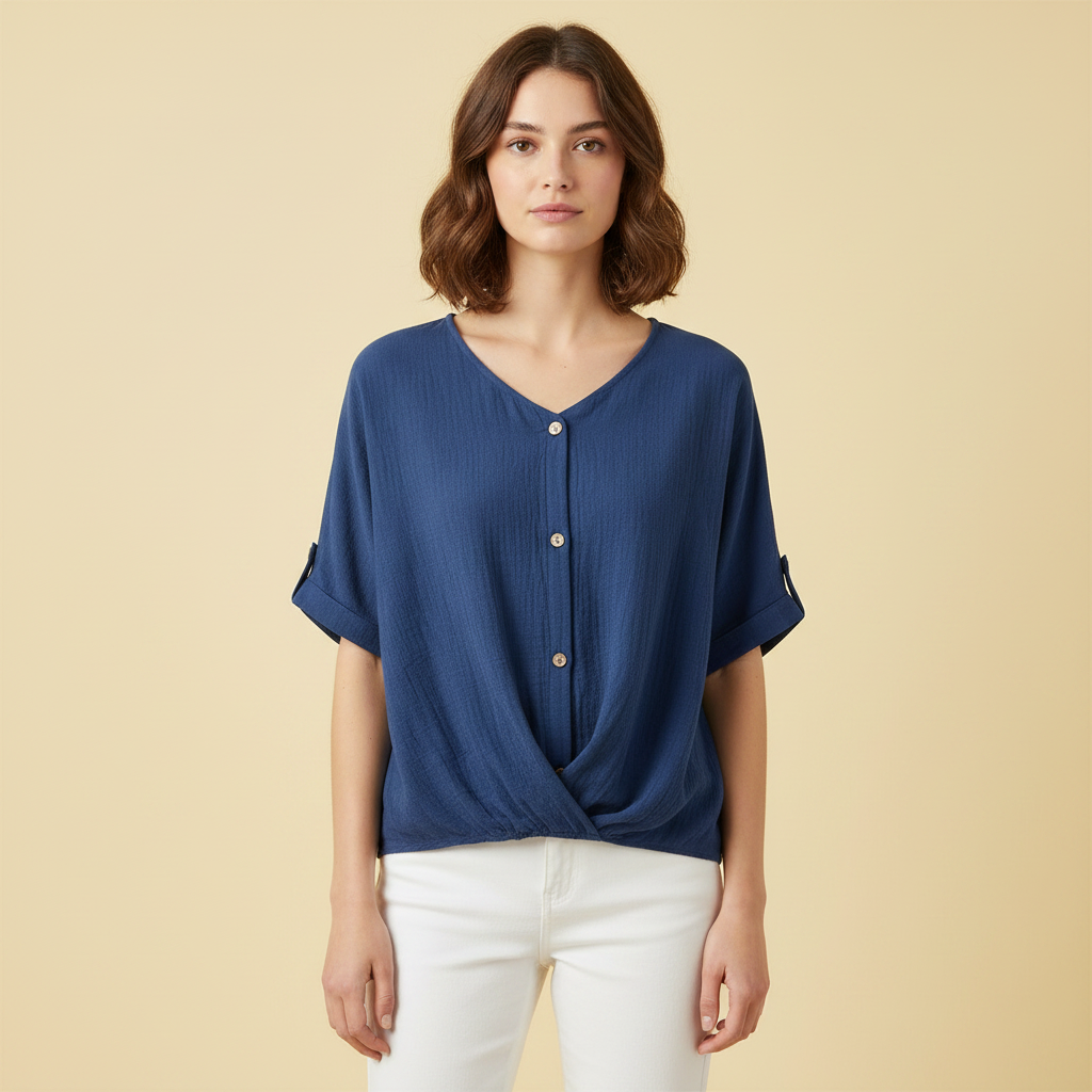 Camicetta Elegante Donna | Top Scollo a V Maniche Lunghe