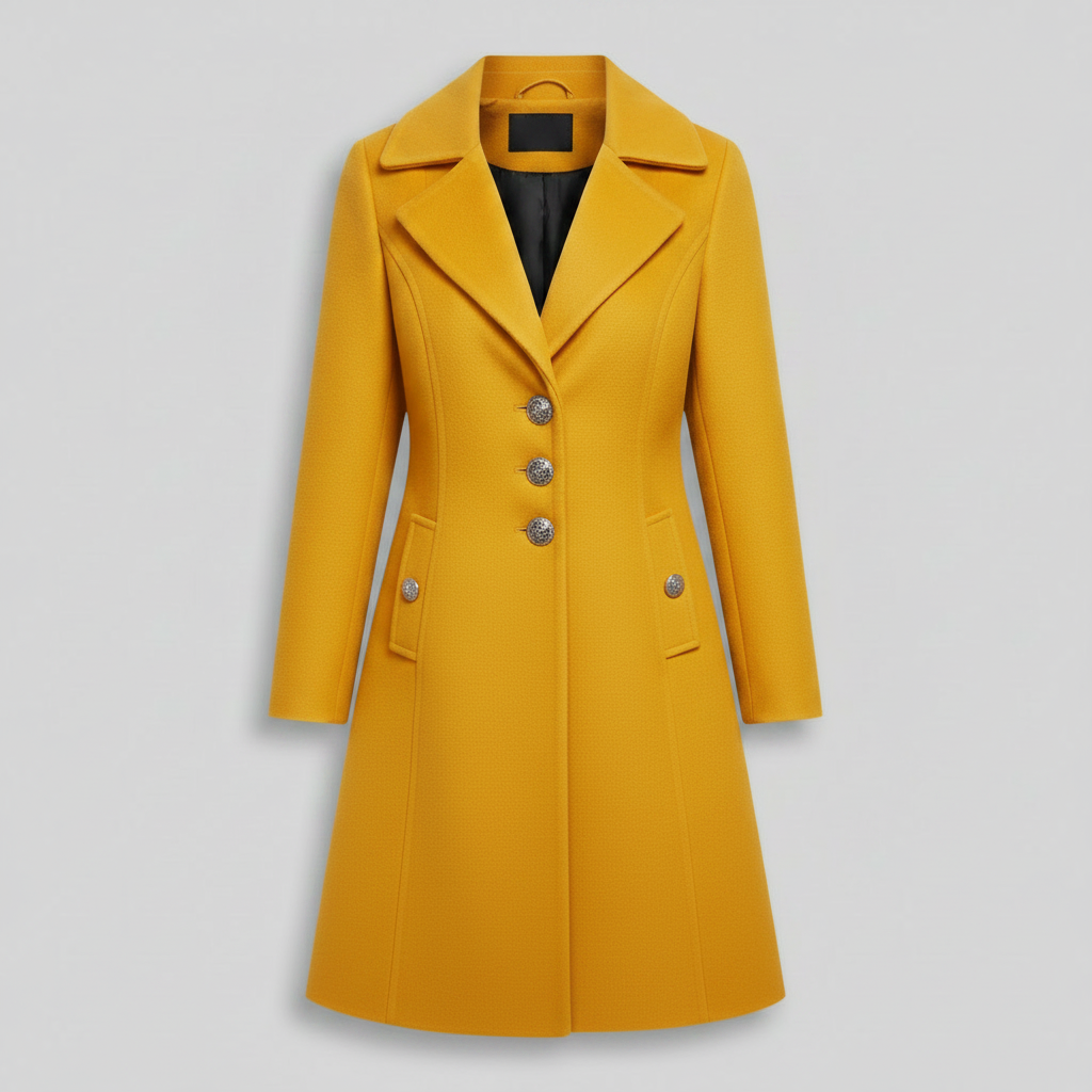 Cappotto Lungo Nero Donna Elegante | Cappotto in Misto Lana