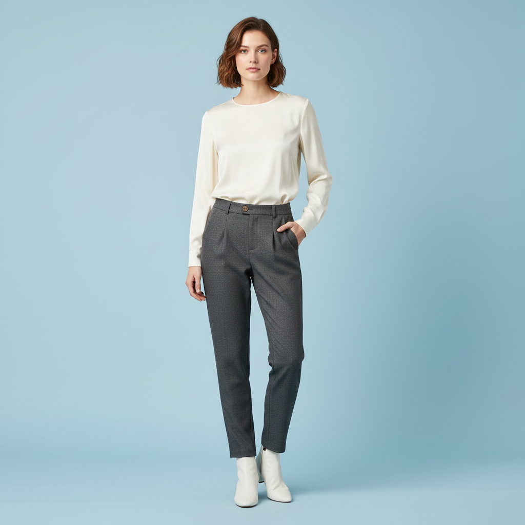 Pantaloni Eleganti Donna Bianca | Moda Femminile